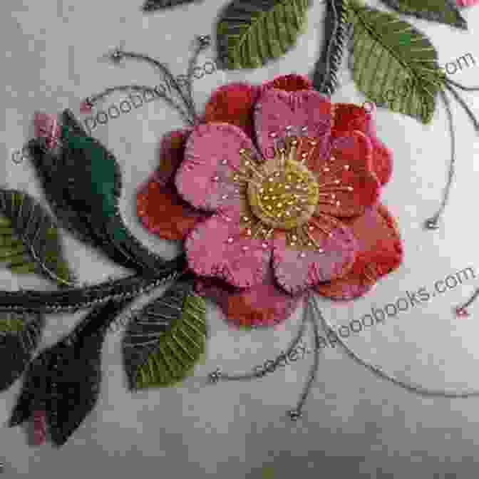 A Close Up Of A Delicate Appliquéd Floral Design From The Book The Best Ever Applique Sampler From Piece O Cake Designs