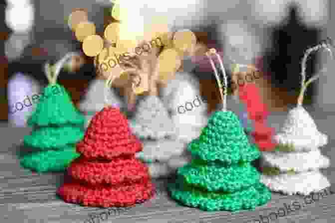 A Collection Of Crocheted Christmas Ornaments Hanging On A Tree Branch One Day Crochet: Christmas: Easy Christmas Projects You Can Complete In One Day (Easy Crochet Series)