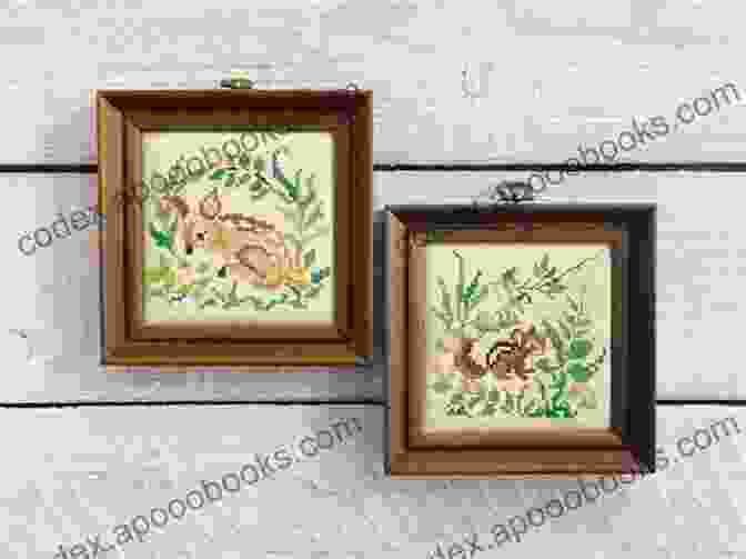 A Cross Stitched Wall Art Piece With A Bird Design Baby Punch Needle: Step By Step Instructions For 13 Projects