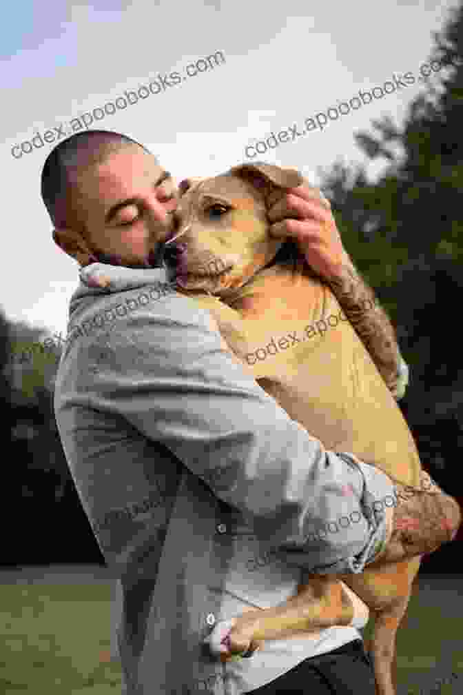 A Man Hugging A Pit Bull Puppy A Puppy For His Little (Collared By Love 1)