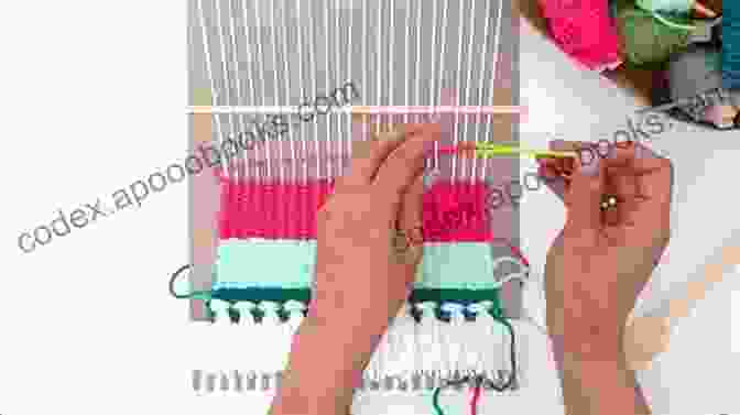 A Person Adding Tassels To A Woven Piece Loom Weaving Made Simple: Easy Way To Loom Weaving For Beginners