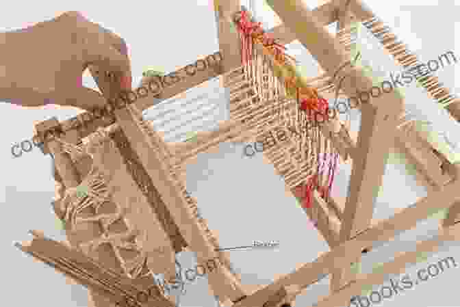 A Person Weaving On A Loom, Passing The Weft Thread Through The Warp Threads Loom Weaving Made Simple: Easy Way To Loom Weaving For Beginners