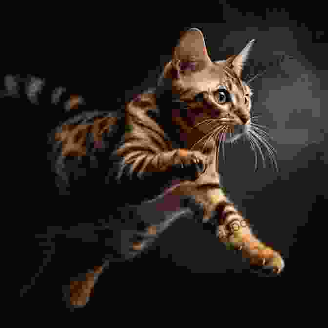 A Playful Bengal Cat Leaping Through The Air With Joy Bengal Cats Guide To Owning A Happy Bengal Cat Bengal Cat Owners Manual