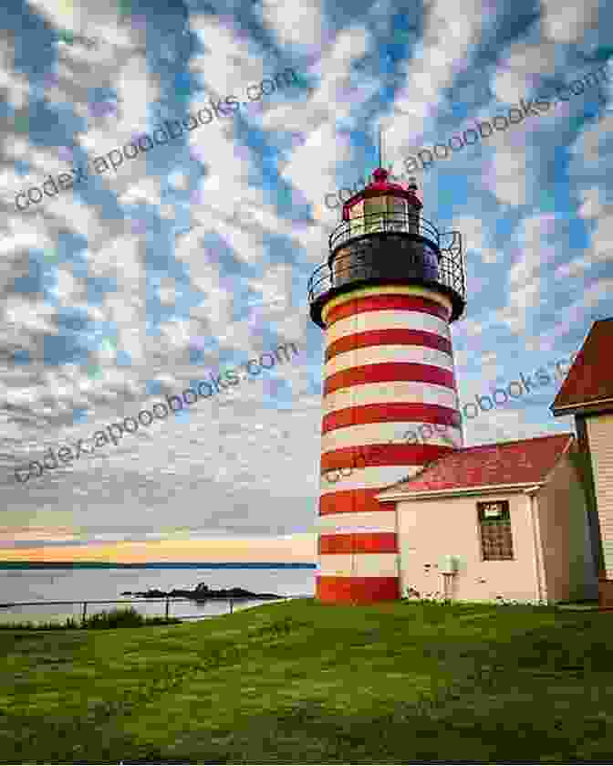 A Tall, Red And White Striped Lighthouse On A Rocky Coastline, With Crashing Waves And A Clear Blue Sky Lighthouses Big And Small: A Photographic Expedition