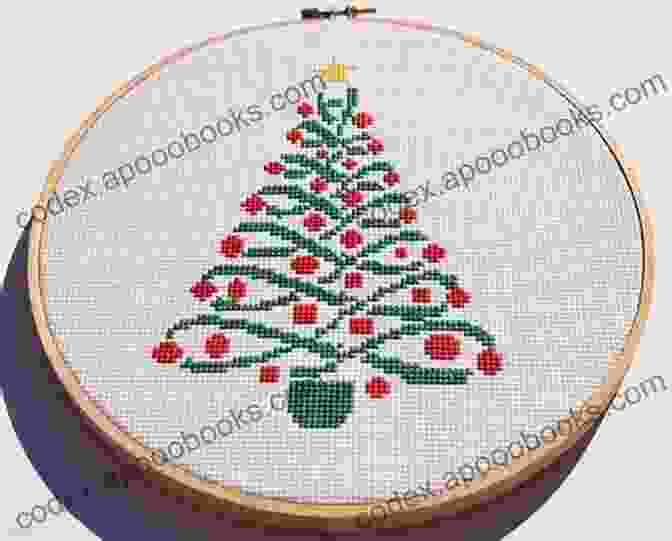 A Vibrant And Detailed Cross Stitch Pattern Of A Christmas Tree Adorned With Ornaments, Lights, And Festive Cheer. Christmas Tree 2 Cross Stitch Pattern