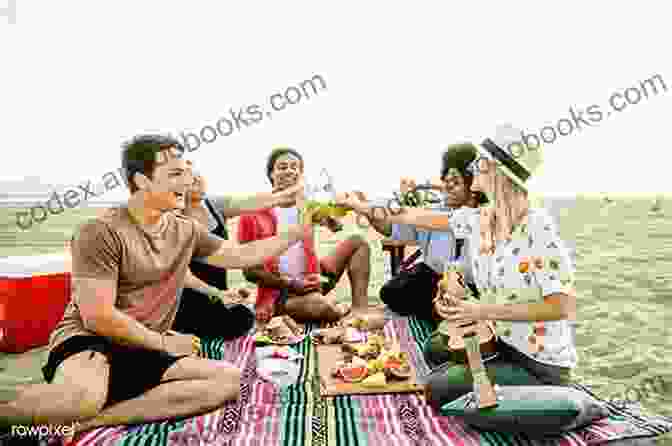 Black And White Photograph Of A Group Of People Enjoying A Picnic On A Beach In Cork Harbour, Ireland. Cork Harbour Through Time William Semo