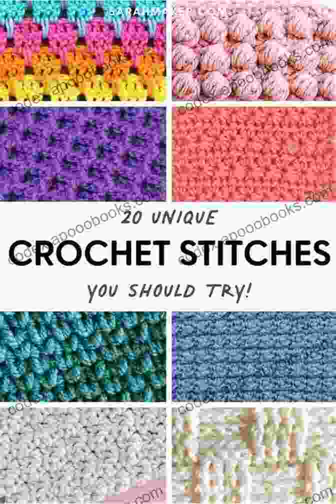 Cover Of The Book 'Unique Crochet Stitches For Your Next Project' Most Eye Catching Crochet Stitches: Learn The Most Popular Crochet Stitch Patterns: Unique Crochet Stitches For Your Next Project