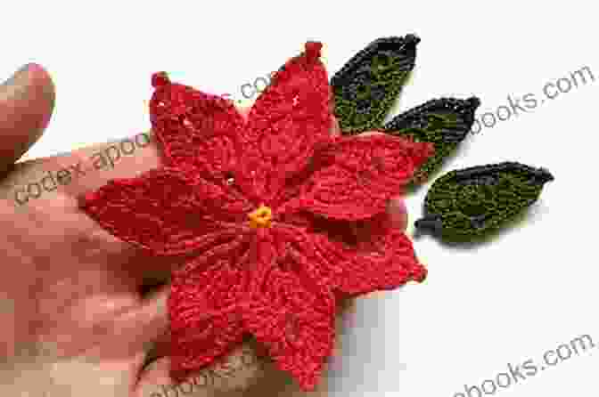 Stunning Crocheted Poinsettia With Intricate Details Flowers In Threads: Poinsettia Pattern