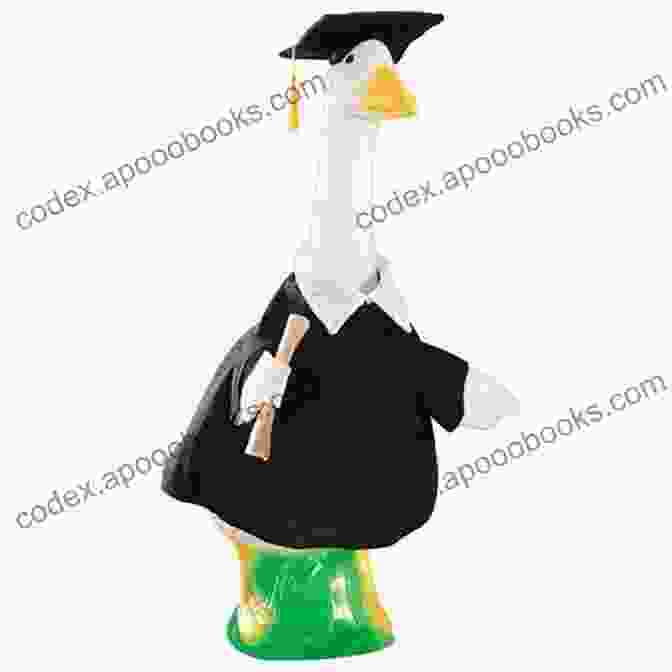 The Goose Baby Professor Book Cover A Charming Illustration Of A Goose Wearing A Graduation Cap And Carrying A Book Goose Baby Professor